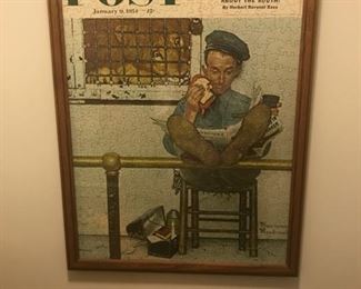 Framed Puzzle - Saturday Evening Post cover.