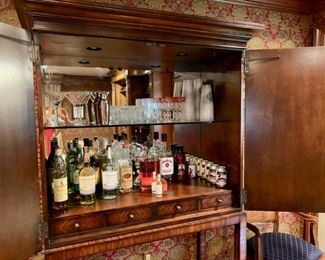 12. Rosewood Bar Cabinet (43" x 20" x 77")