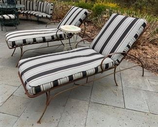 191. Pair of Vintage Chaise Lounges w/ Cushions