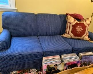 70. Sherrill Furniture Blue Sleeper Sofa (80" x 38" x 33")