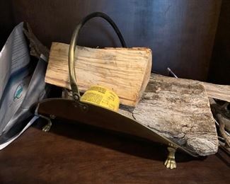 60. Brass Log Wood Holder