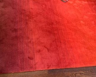 156. Red Wool Area Rug (5' x 8')