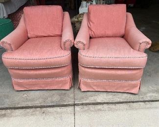 Pink upholstered chairs