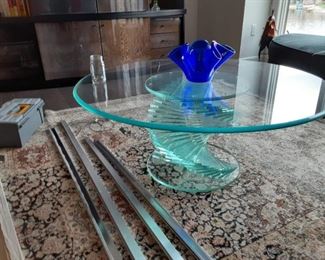 Modern glass coffee table $95