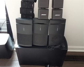 Bose home theater speaker system woofer and speakers $250