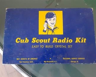 1950s Cub Scout Radio crystal radio set kit unbuilt $40