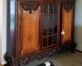 Spectacular Antique Turn of the Century Bookcase from Europe