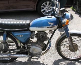 Hondo CC100 motorcycle, clear title, 1970, 78 original miles   BUY IT NOW  $ 1200.00