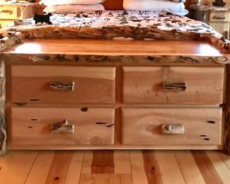 Juniper log storage chest