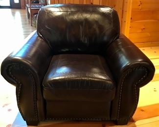 Leather arm chair