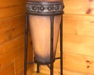 Large ceramic pot and stand