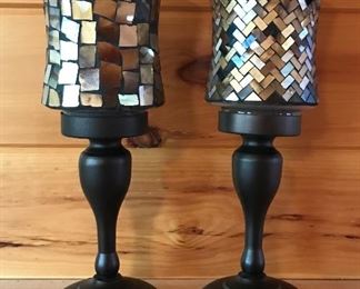 Pair of candle holders