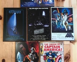 Star Wars poster boards & Captain America