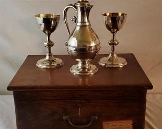 001 Historic Winchester, KY Sterling Travel Communion Set