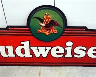 1994 Metal Budweiser Sign, 25" x 60"