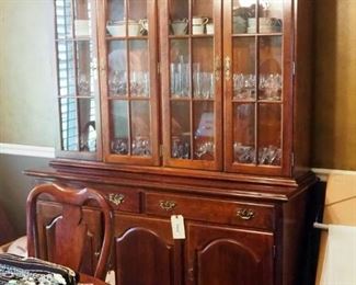 Solid Wood 2 - Piece China Cabinet, 78" x 62" x 21"