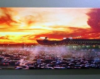 Canvas Wrapped Arrowhead Stadium Print, 29" x 9"
