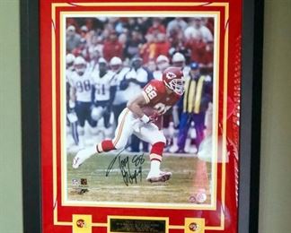 Framed Under Glass Autographed Tony Gonzalez 1997 NFL Round 1 Draft Pick Photo, Kansas City Chiefs, Includes Certificate Of Authenticity, 25.5" x 31"