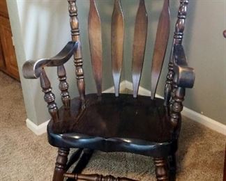 Solid Wood Rocking Chair, 43" x 26" x 31"