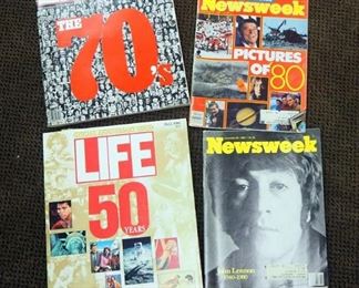 Life Special Anniversary 50 Years, The 70's Decade In Pictures, And News Week Special Issue Magazines