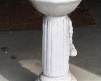 Concrete Statue Water Fountain With Small Boy, 32" Tall, 50 lbs