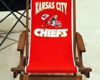 Kansas City Chiefs Wood Framed Folding Lounge Chair