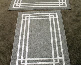 Wooven Rubberback Area Rugs, Qty 2, Measures 30" x 45"
