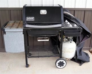 Weber Genesis Silver 3 Burner Propane Grill, On Wheels, With Propane Bottle, Electric Ignition, And Cover