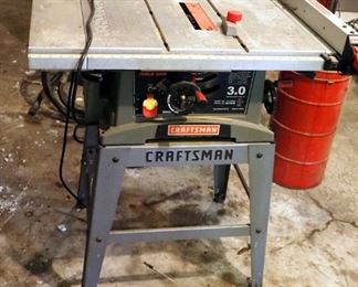 Craftsman Electric Table Saw, Model 137.248880, On Stand