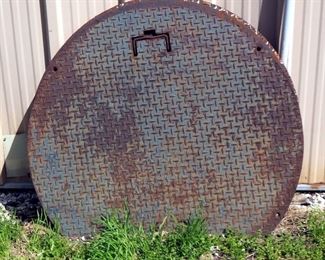 Steel Manhole Covers, 41.5" Diameter, Qty 3