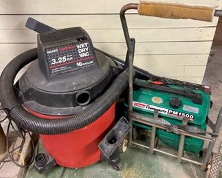 Electric Generator and Shop Vac