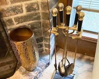 Brass fireplace equipment