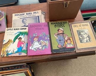 Little Black Sambo book, Raggedy Ann Stories, Raggedy Andy Stories, Owl At Home .