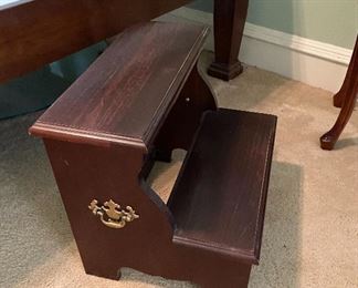 Wooden bed step stool
