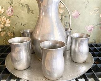 Vintage "Nasco" metal pitcher set, Made in Italy