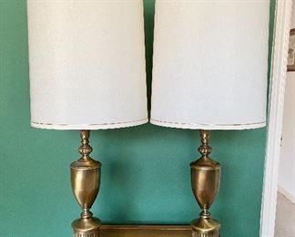 Pair of metal lamps touch tone