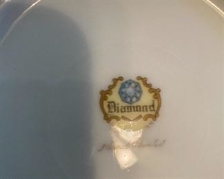 Hand Painted plate "Diamond"