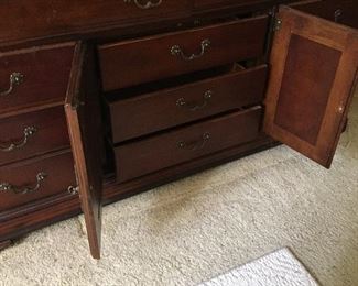 Hidden drawers of dresser