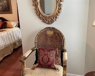 French style cane back chair