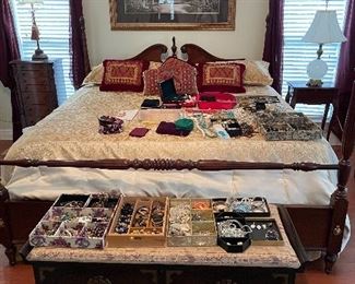King size four post bed & Lane hope chest