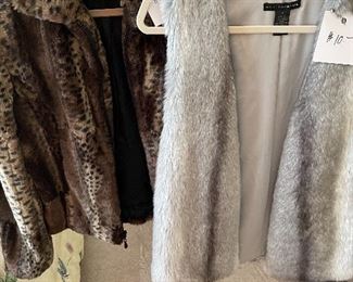 Two of several faux fur pieces