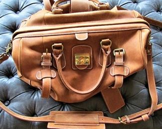 J. Peterman leather Gladstone doctor's bag