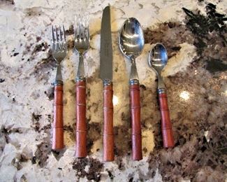 Jean Dubost tropical flatware (39pcs)