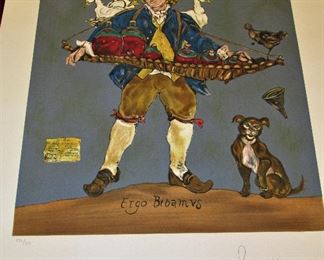 Napa Amuse Bouche wine label lithograph