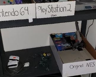 Vintage video consoles and games 