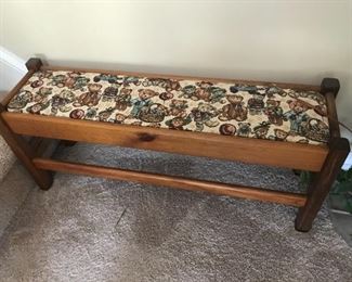 Padded Wood Bench $ 54.00