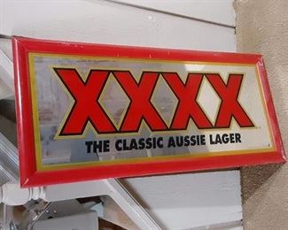 Beer mirror sign for XXXX lager