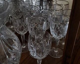 Lenox crystal wine goblets