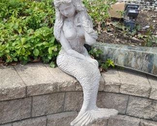 Mermaid Cement Garden Statue