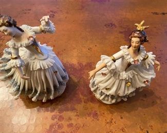 Dresden Lace Porcelain Figurines